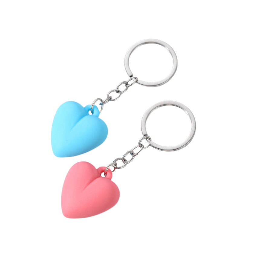 Wholesale Peach Heart Metal Keychains